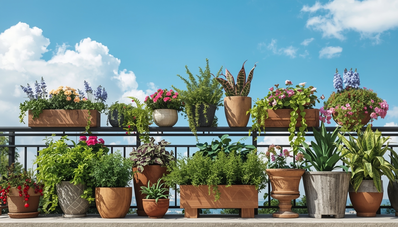 Balcony display planter set by Xexvalonphit